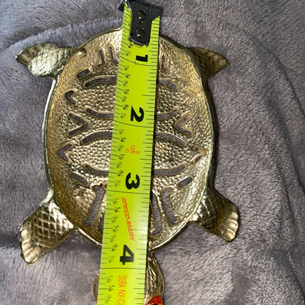 Gold Colored Metal Turtle‎ Soap Dish, Soap Holder, Vintage Bathroom Decor